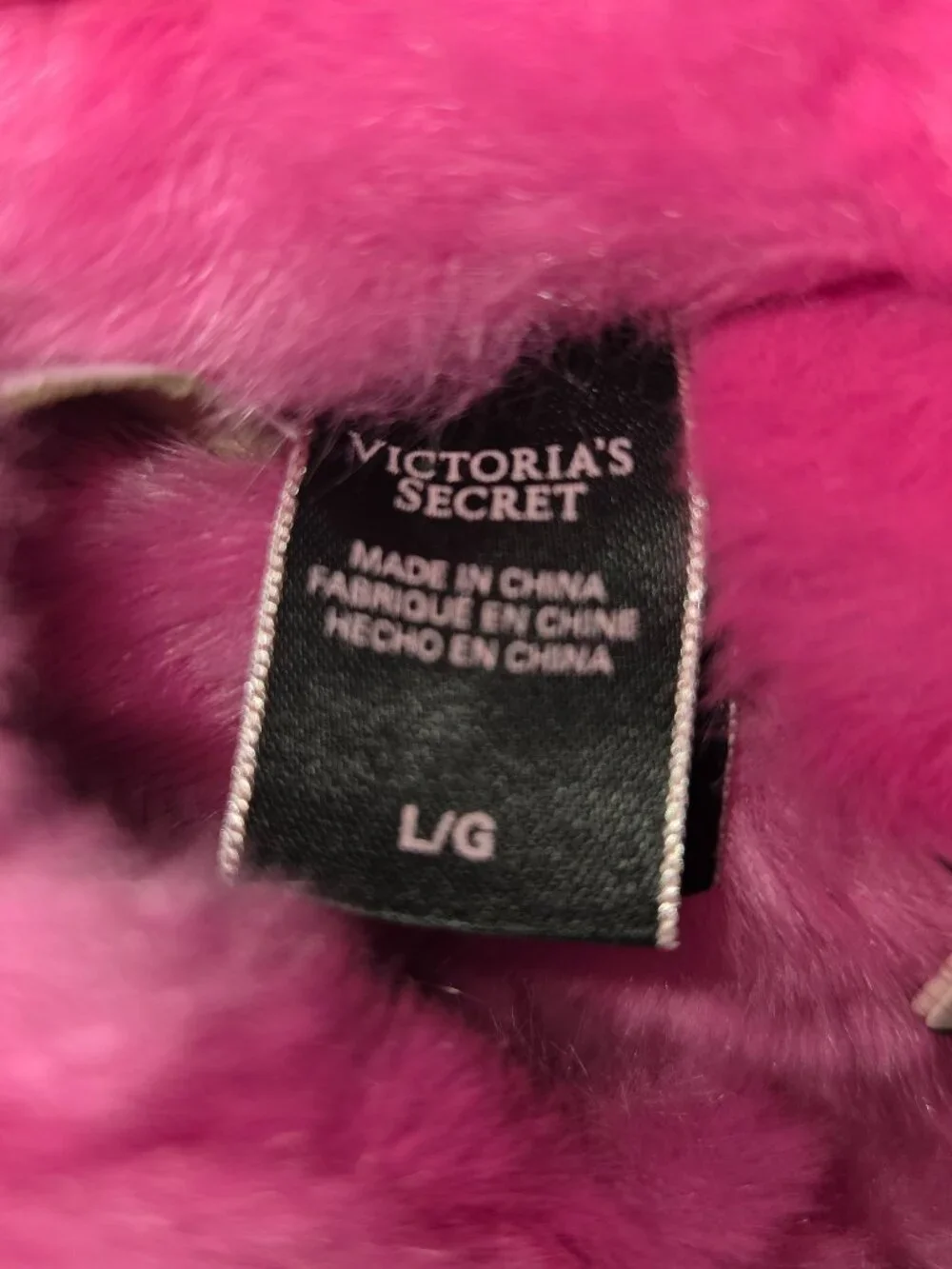 Victoria's Secret Summer Pink Faux Fur Slippers - Large 9/10 - Retired - Picture 5 of 7